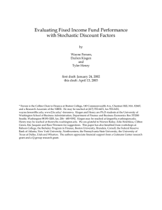 Evaluating Fixed Income Fund Performance with Stochastic Discount Factors by