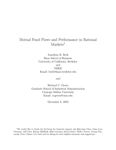 Mutual Fund Flows and Performance in Rational Markets