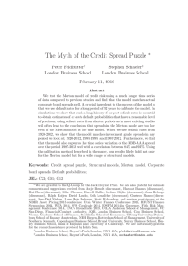 The Myth of the Credit Spread Puzzle ∗ Peter Feldh¨ utter