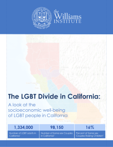 The LGBT Divide in California: A look at the socioeconomic well-being