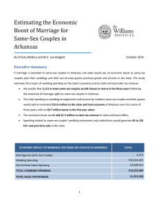 Estimating the Economic Boost of Marriage for Same-Sex Couples in Arkansas