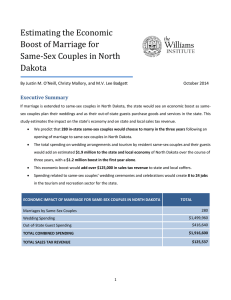 Estimating the Economic Boost of Marriage for Same-Sex Couples in North Dakota