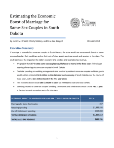 Estimating the Economic Boost of Marriage for Same-Sex Couples in South Dakota
