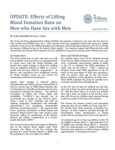 UPDATE: Effects of Lifting Blood Donation Bans on