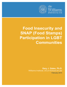 Food Insecurity and SNAP (Food Stamps) Participation in LGBT Communities