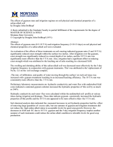 The effects of gypsum rates and irrigation regimes on soil... saline-alkali soil