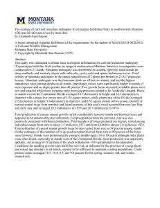 The ecology of curl-leaf mountain mahogany (Cercocarpus ledifolius Nutt.) in... with special reference to use by mule deer