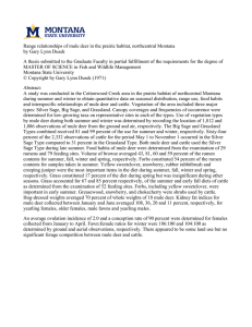 Range relationships of mule deer in the prairie habitat, northcentral... by Gary Lynn Dusek