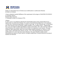 Studies on intermediate hosts of Echinococcus multilocularis in southwestern Montana