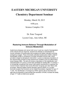 EASTERN MICHIGAN UNIVERSITY Chemistry Department Seminar Monday, March 30, 2015 4:00 p.m.