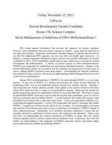 Friday November 15, 2013 2:00 p.m. Second Biochemistry Faculty Candidate
