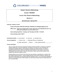 Subject: Research Methodology Number: EBGN695 Course Title: Research Methodology Section: A