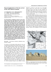 Hazard implications of the late arrival of the 1945 Makran tsunami