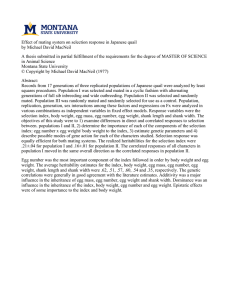 Effect of mating system on selection response in Japanese quail