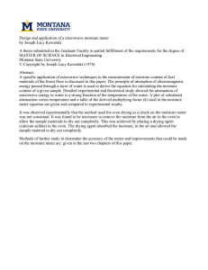 Design and application of a microwave moisture meter