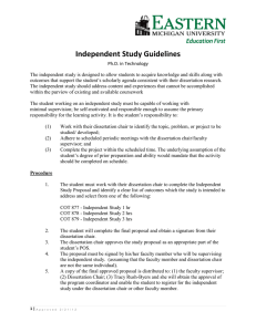 Independent Study Guidelines