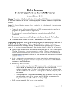 Ph.D. in Technology Doctoral Student Advisory Board (DSAB) Charter