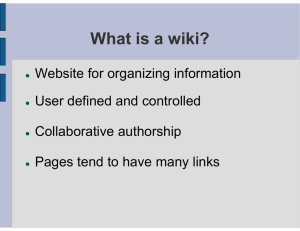 What is a wiki?