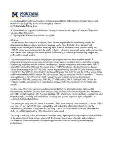 Motor, perceptual-motor and cognitive factors responsible for differentiating between above-... below-average legibility scores of second grade students