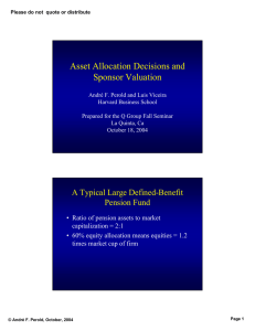 Asset Allocation Decisions and Sponsor Valuation