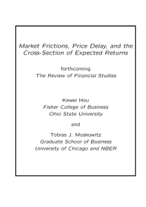 Market Frictions, Price Delay, and the Cross-Section of Expected Returns