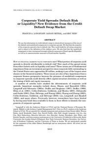 Corporate Yield Spreads: Default Risk Default Swap Market