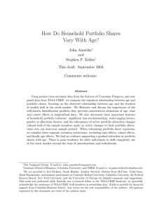 How Do Household Portfolio Shares Vary With Age? John Ameriks and