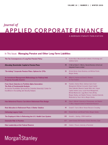 APPLIED CORPORATE FINANCE Journal of Managing Pension and Other Long-Term Liabilities