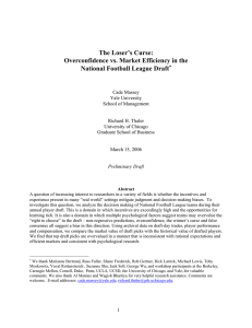 The Loser’s Curse: Overconfidence vs. Market Efficiency in the