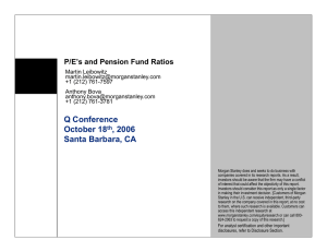 P/E’s and Pension Fund Ratios