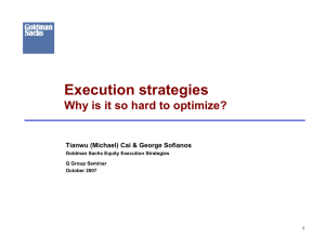 Execution strategies Why is it so hard to optimize? 1
