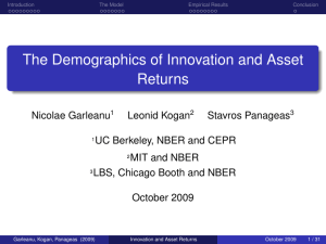 The Demographics of Innovation and Asset Returns