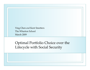 Optimal Portfolio Choice over the  Lifecycle with Social Security Lifecycle with Social Security and