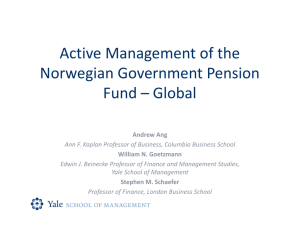 Active Management of the  Norwegian Government Pension  Fund – Global 