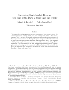 Forecasting Stock Market Returns: ∗ Miguel A. Ferreira