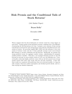 Risk Premia and the Conditional Tails of Stock Returns ∗ (Job Market Paper)