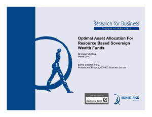 Optimal Asset Allocation For Resource Based Sovereign Wealth Funds 1