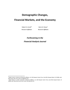 Demographic Changes, Financial Markets, and the Economy Forthcoming in the