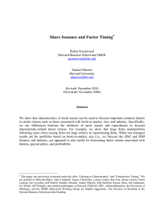 Share Issuance and Factor Timing