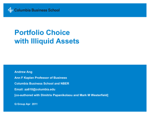 Portfolio Choice with Illiquid Assets