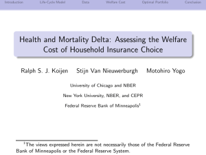 Health and Mortality Delta: Assessing the Welfare Ralph S. J. Koijen