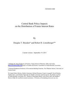 Central Bank Policy Impacts on the Distribution of Future Interest Rates  By