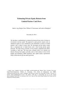 Estimating Private Equity Returns from Limited Partner Cash Flows