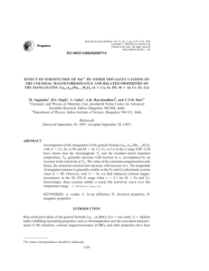 Materials Research Bulletin, Vol. 33, No. 7, pp. 1129 –1134,... Copyright © 1998 Elsevier Science Ltd