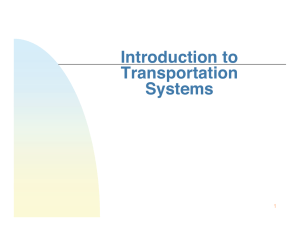 Introduction to Transportation Systems 1