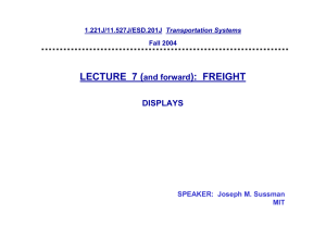 LECTURE  7 ( ):  FREIGHT and forward DISPLAYS