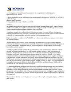 An investigation of microbiological parameters in the revegetation of coal... by Rosemary Celia Stewart