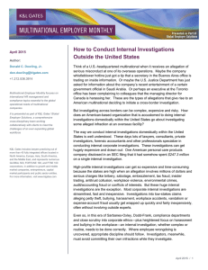 How to Conduct Internal Investigations Outside the United States