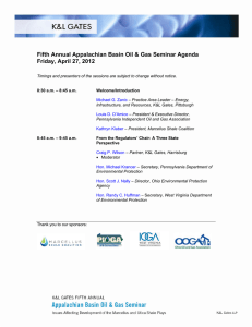 Fifth Annual Appalachian Basin Oil &amp; Gas Seminar Agenda