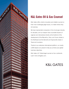 K&amp;L Gates Oil &amp; Gas Counsel